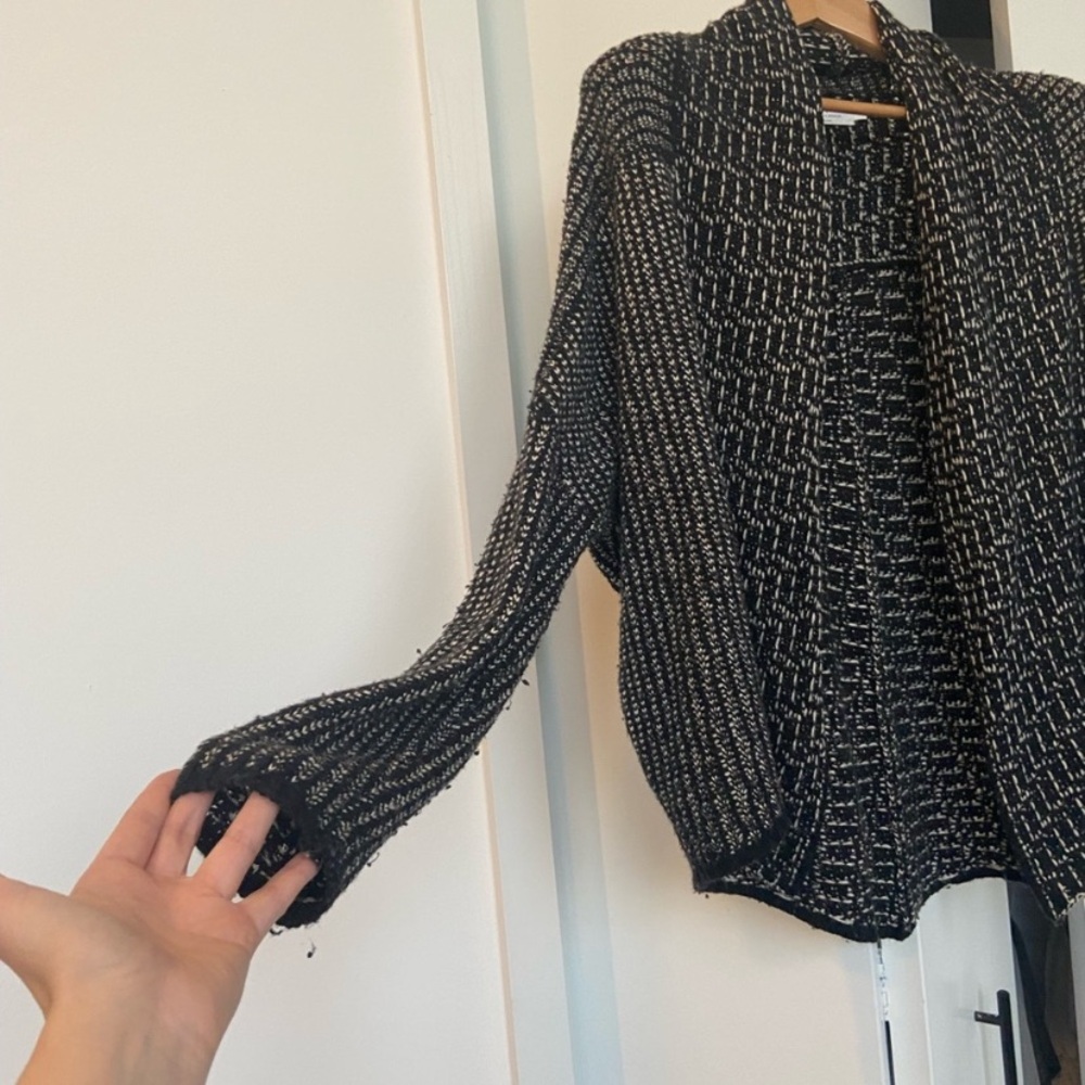 Velvet by Graham & Spencer Kiana Sweater - Open style - Size S Black Very Good - Picture 12 of 16